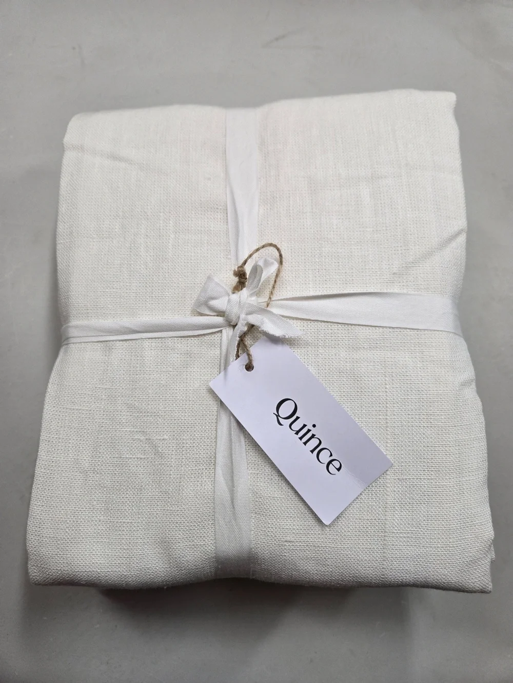 NWT QUINCE Set Of 2 48x84 Heavyweight European Linen Curtains White 0236